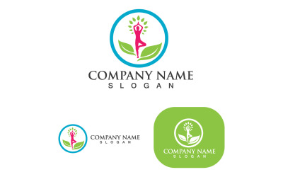 Yoga Health People Logo And Symbol V4