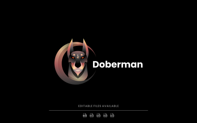 Doberman Gradient Logo Template