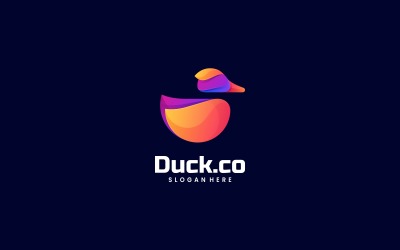 Duck Gradient Colorful Logo Design