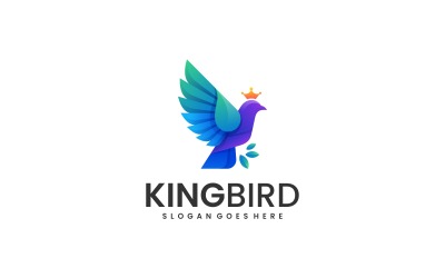 King Bird Gradient Logo Template
