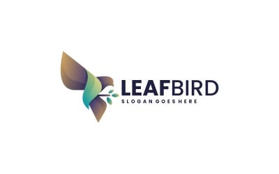 Leaf Bird Gradient Logo Design