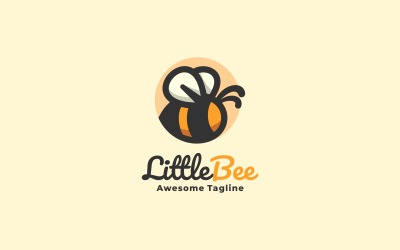 Little Bee Simple Mascot Logo