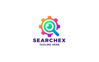Logotipo de tecnología de búsqueda profesional