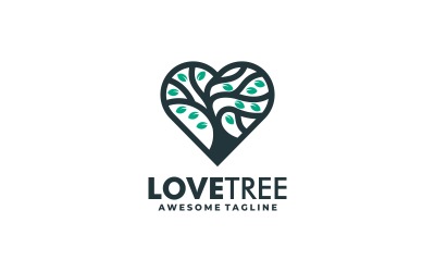 Love Tree Simple Logo Template