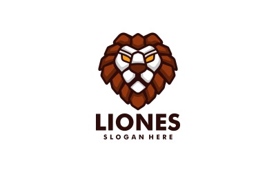 Löwe-Maskottchen-Logo-Vorlage