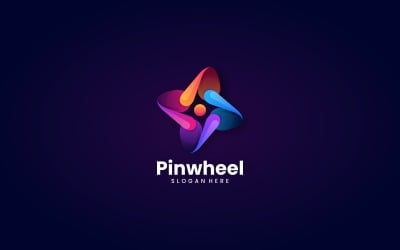 Pinwheel Gradient Colorful Logo Design