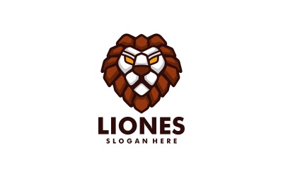 Plantilla de logotipo de mascota de león