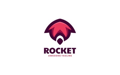 Rocket Simple Mascot Logo Style