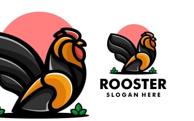 Rooster Mascot Logo Template