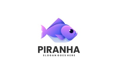Stile del logo sfumato Piranha