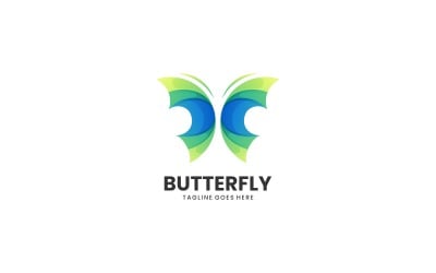 Vector Butterfly Color Gradient Logo Design
