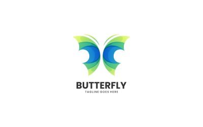 Vektor Butterfly Color Gradient Logo Design