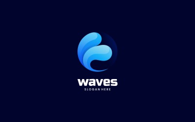 Wave Gradient Logo Template