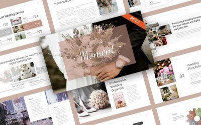 Moment Wedding Organizer Шаблон PowerPoint