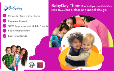 Babyday barnomsorg Wordpress-tema