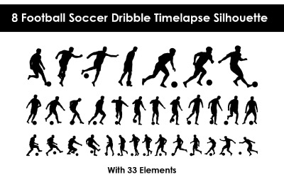 8 Calcio Calcio Dribbling Timelapse Silhouette