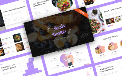 Maaltijden Eten Creatief Sjablonen PowerPoint presentatie