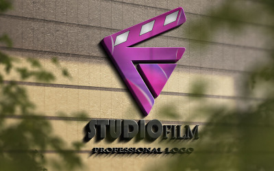 Modello di logo del film in studio