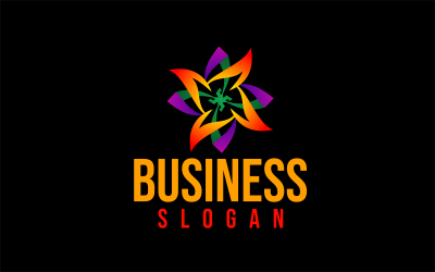 Modello logo design personalizzato fiore 8