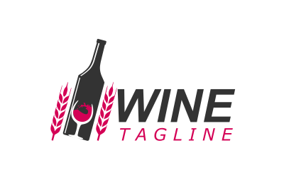 Modelo 2 de logotipo de design personalizado de vinho