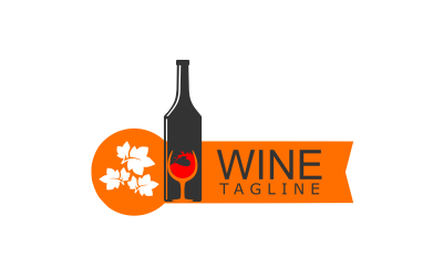 Modelo de Logotipo de Design Personalizado de Vinho