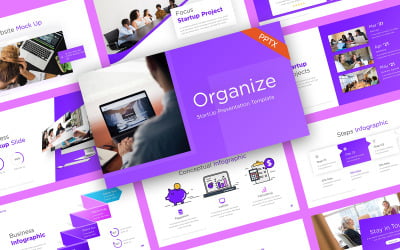 Organize Startup Modern PowerPoint Template