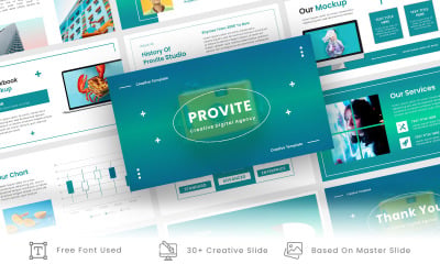 Provite - Modelo do Apresentações Google para negócios de agência digital criativa