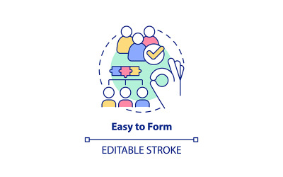 Easy To Form Concept Icon