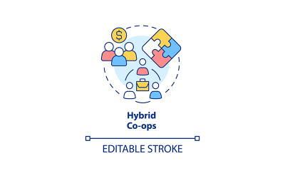 Hybride Co-ops Concept-pictogram