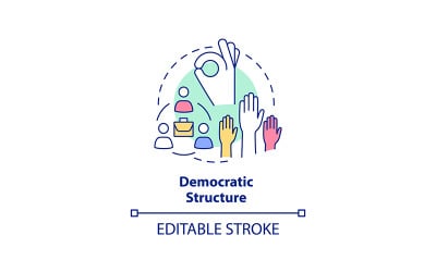 Icona del concetto di struttura democratica
