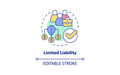 Icono de concepto de responsabilidad limitada