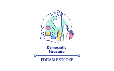Icono del concepto de estructura democrática