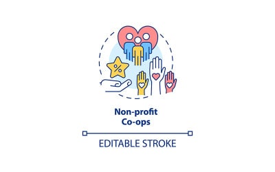 Ikona koncepcji spółdzielni non-profit