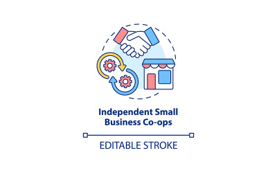 Independent Small Business Co-ops Concept Icon