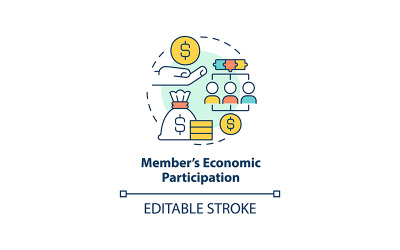 Member Economic Participation Concept Icon