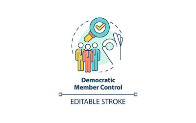 Pictogram voor democratisch lidbeheerconcept