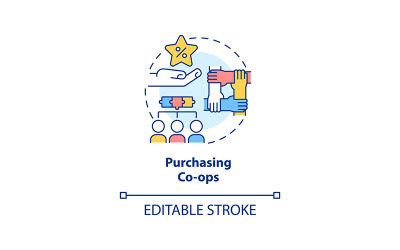 Purchasing Co-ops Concept Icon