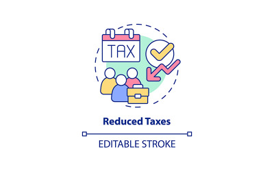 Reduced Taxes Concept Icon