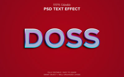 Doss Glossy Text Editable 3d Text Effect