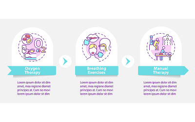 Lungrehabilitering vektor Infographic mall