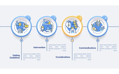 Modèle d'infographie vectorielle du processus de thérapie respiratoire