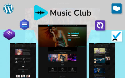 Музичний клуб - Гурт | Тема для вечірок WordPress