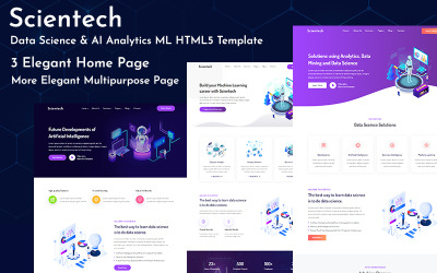 Scientech - Veri Bilimi ve AI Analitiği ML HTML5 Şablonu