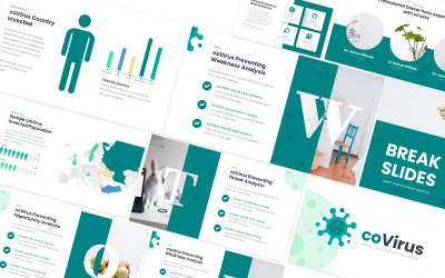 Covirus Ziekte & Virus PowerPoint-sjabloon