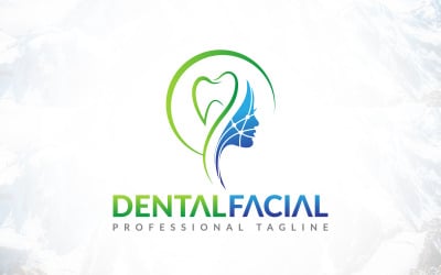 Dientes dentales con logotipo de cirugía facial