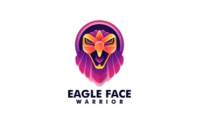 Eagle Warrior Gradient Colorful Logo