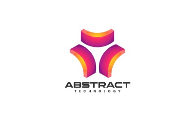 Abstract Technology Gradient Logo Style