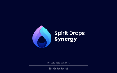 Drop Gradient Logo Template