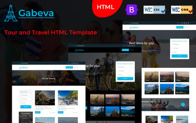 Gabeva - Modello HTML per tour e viaggi