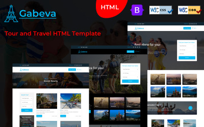 Габева - Тур і подорожі HTML шаблон